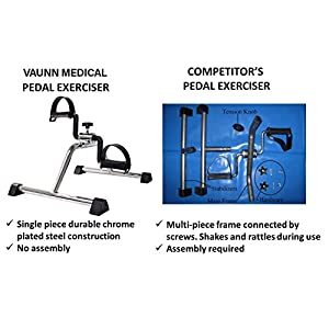 Vaunn Medical Pedal Exerciser Chrome Frame